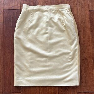 Cruppo GFT Vintage Yellow Gold Pencil Skirt Silk Blend